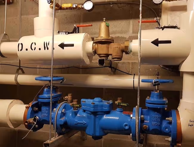 Indoor plumbing and heating work.